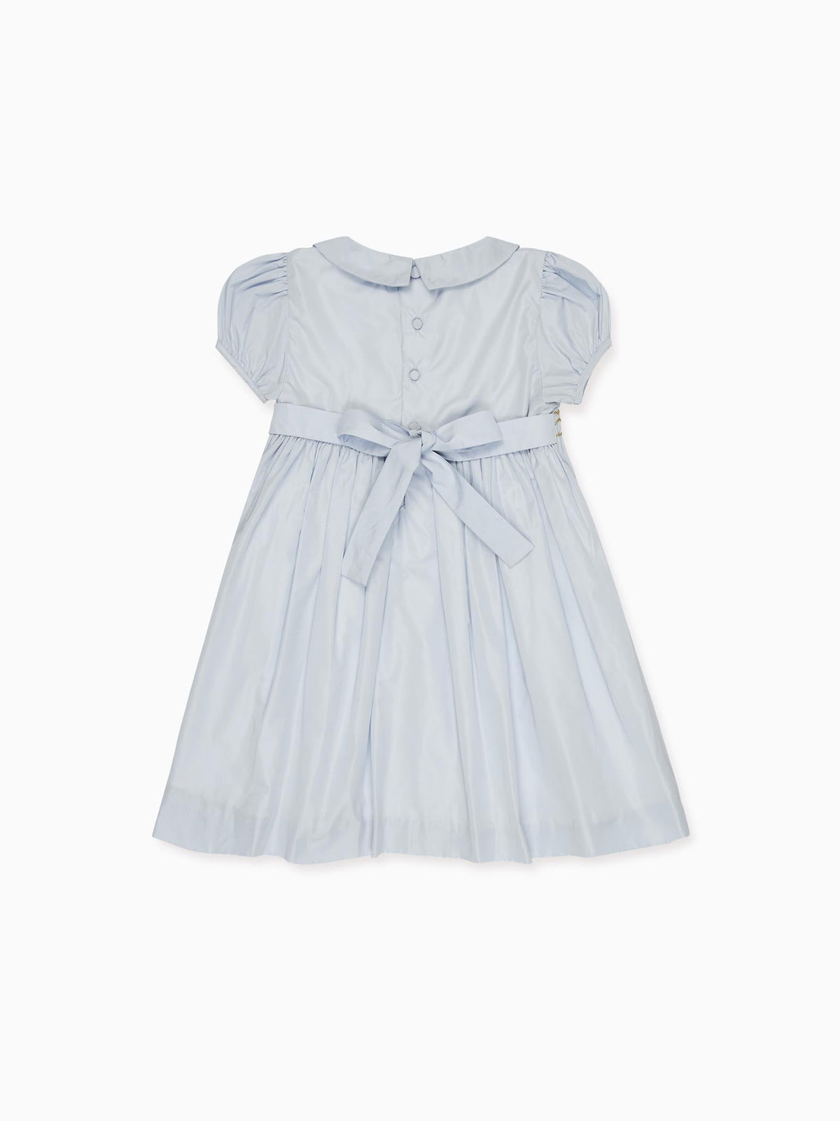 Dusty Blue Victoria Girl Hand-Smocked Dress