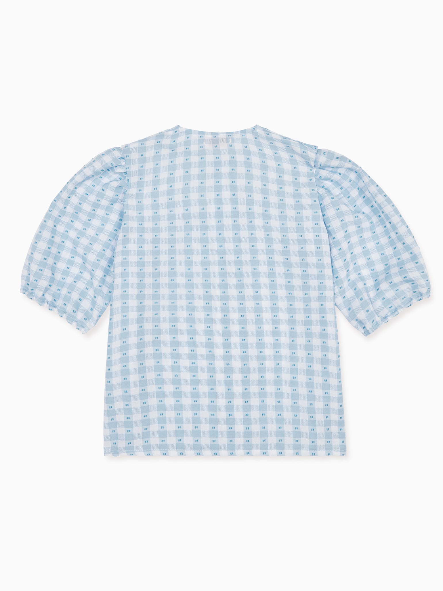 Blue Gingham Violeta Girl Smock Shirt