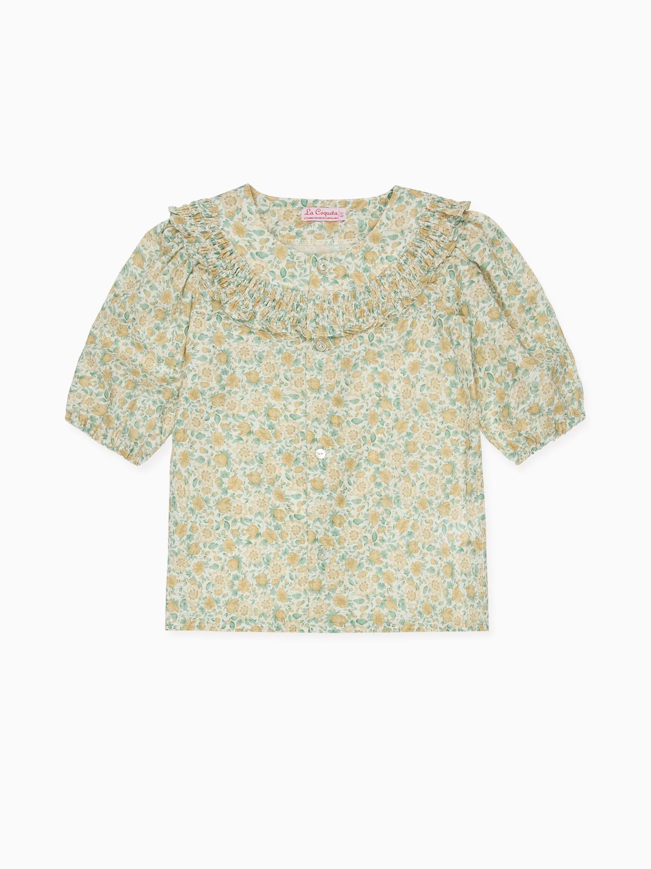 Yellow Floral Violetta Girl Shirt