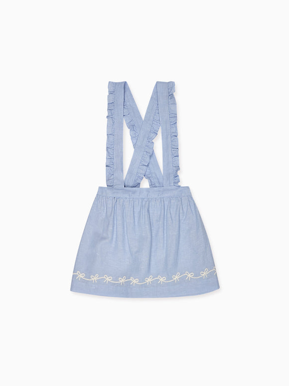 Nicky Hilton x La Coqueta Blue Whitney Girl Pinafore Skirt