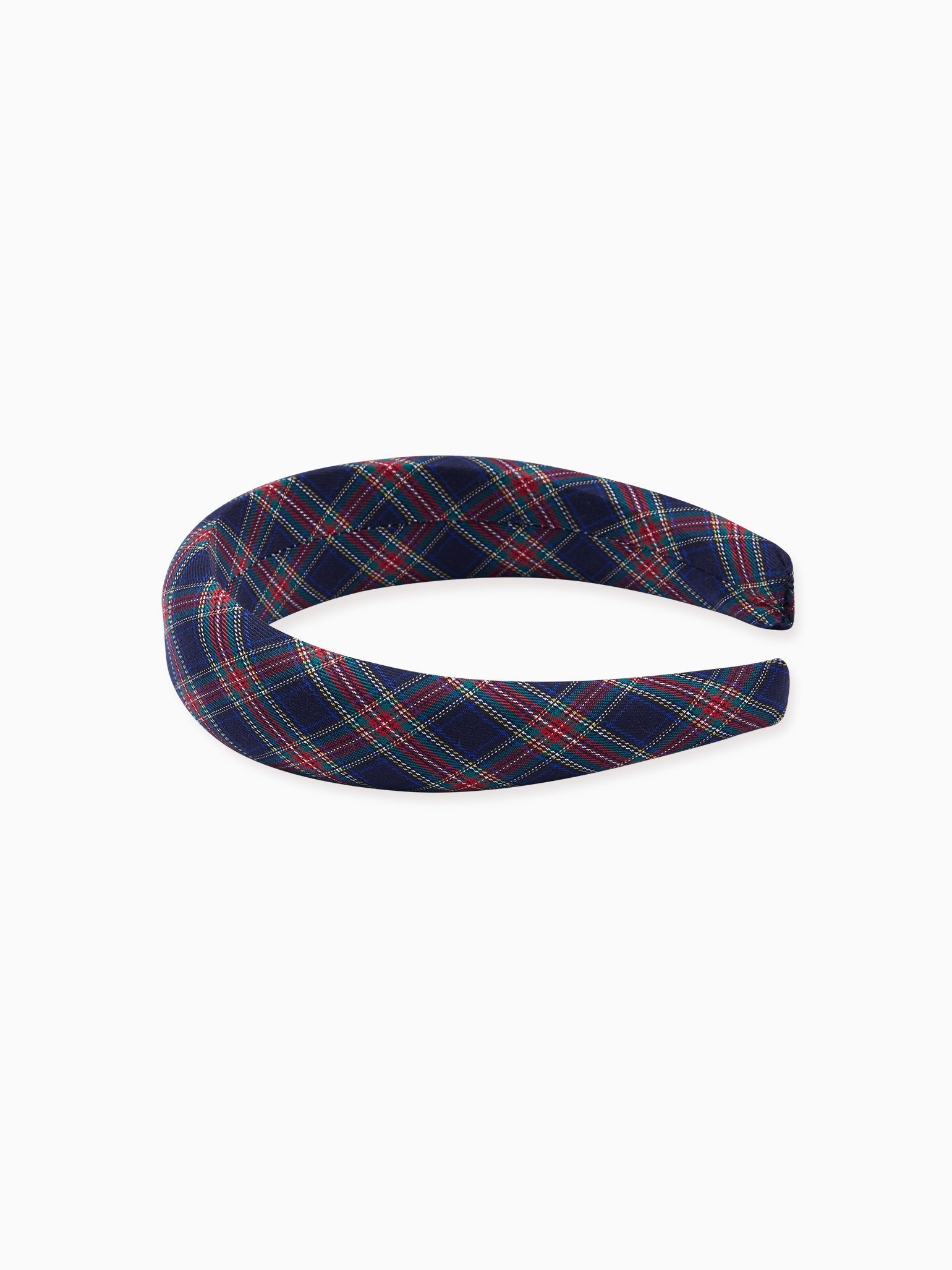 Navy Tartan Wide Girl Hairband