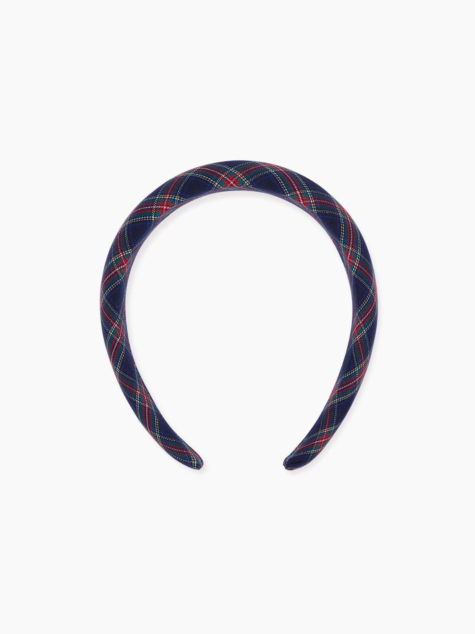 Navy Tartan Wide Girl Hairband