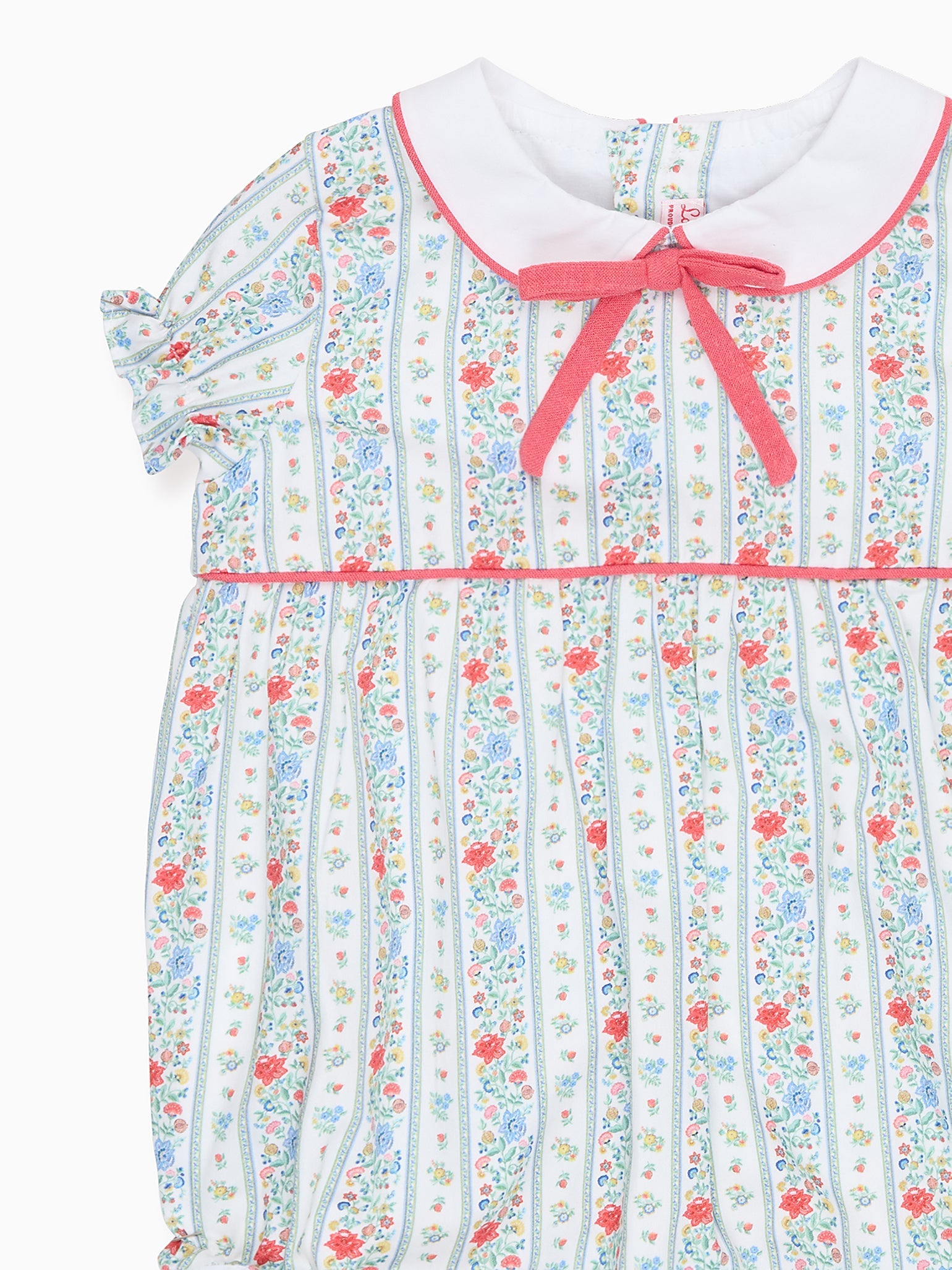 Ivory Rose Stripe Xana Baby Girl Romper