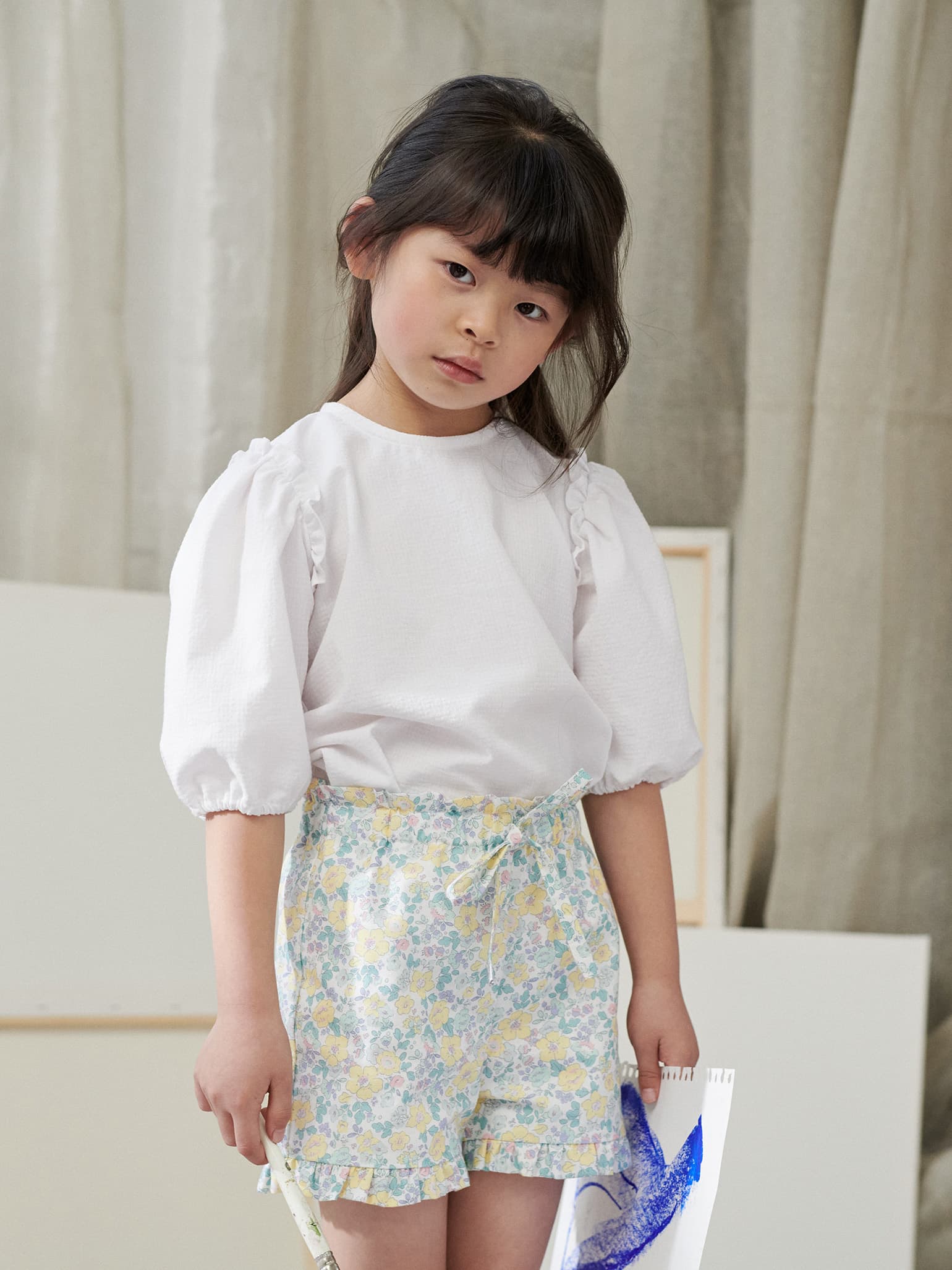 White Francesca Girl Cotton Top