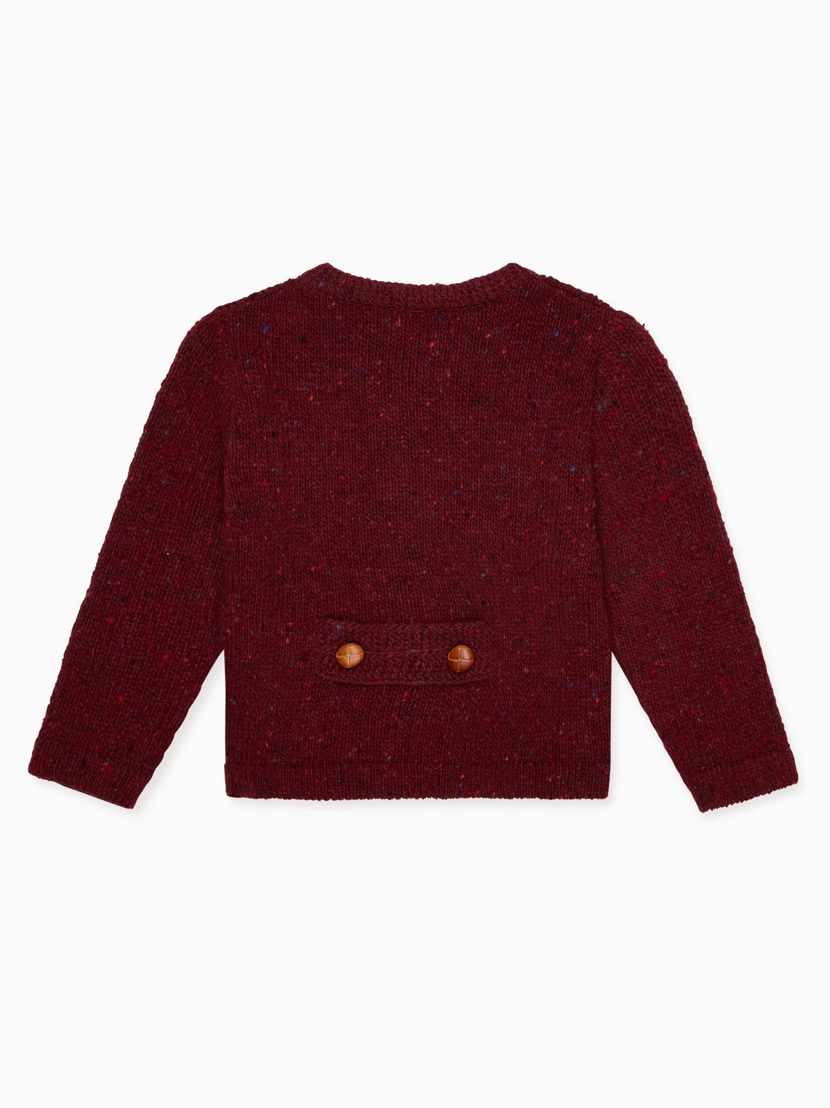 Burgundy Zas Merino Baby Cardigan