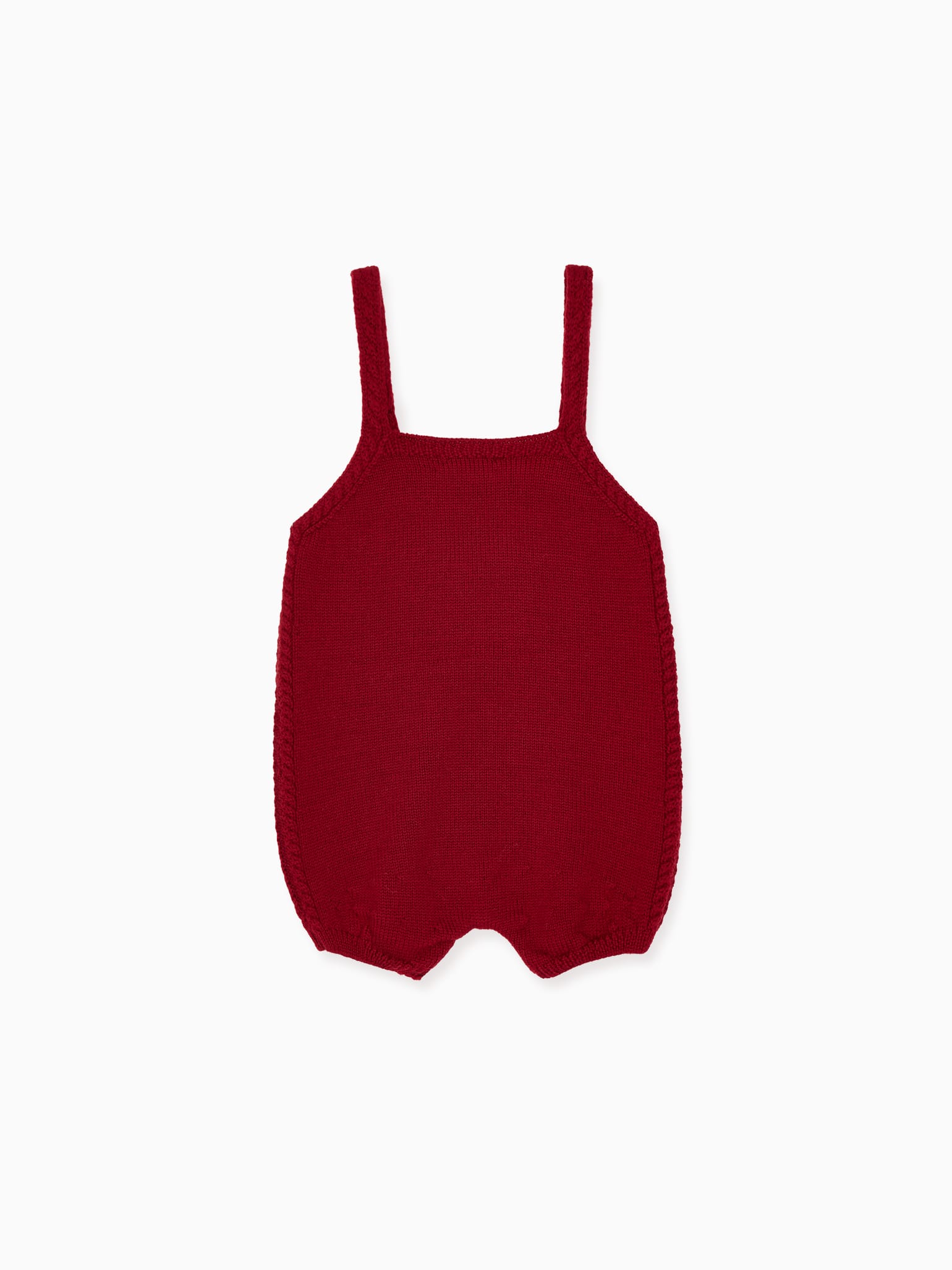 Burgundy Zavier Merino Baby Dungarees