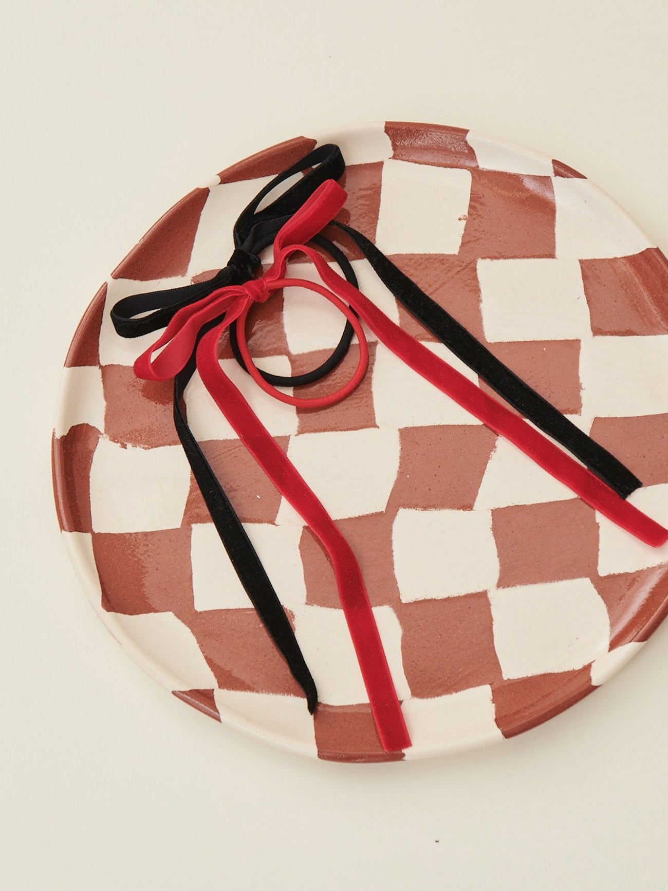 Red Velvet Bow Girl Hair Tie