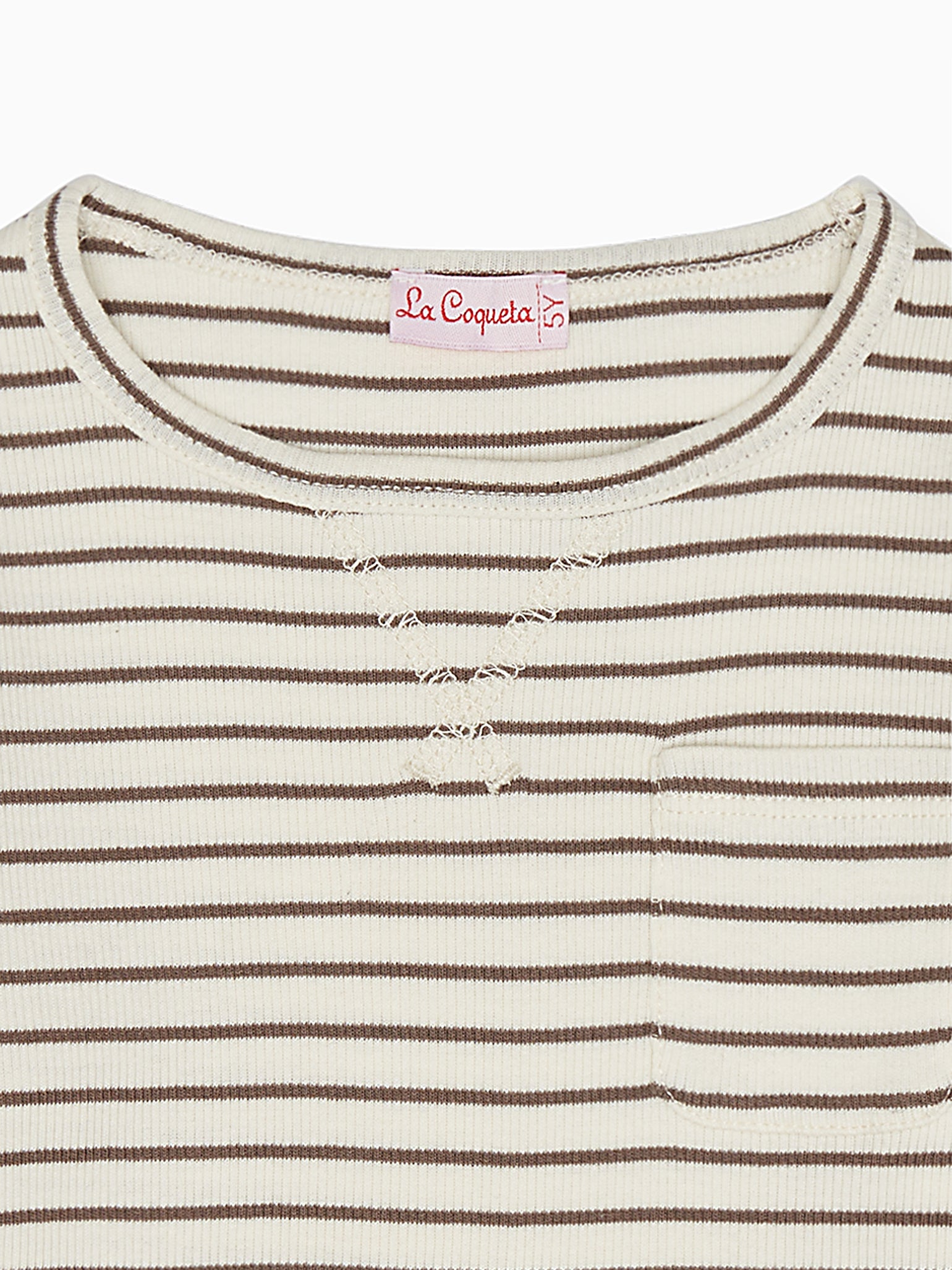 Latte Stripe Alamo Long Sleeve Top