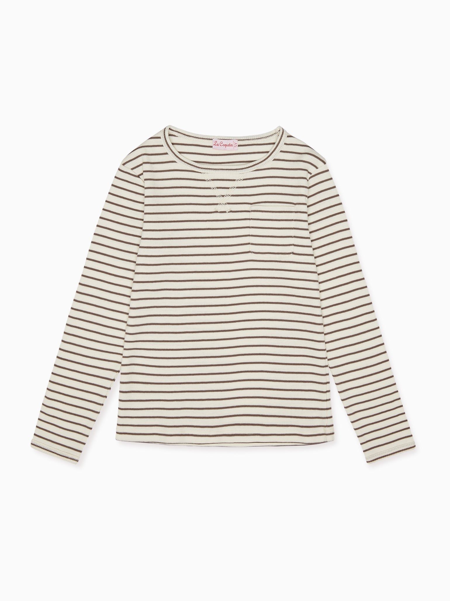 Latte Stripe Alamo Long Sleeve Top