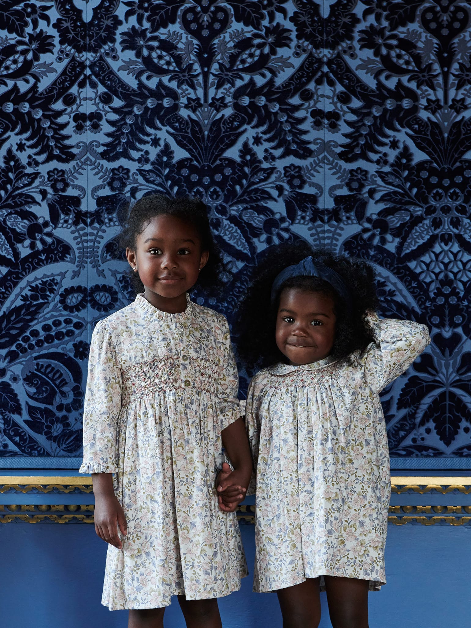 Pink Floral Azulina Girl Smock Dress