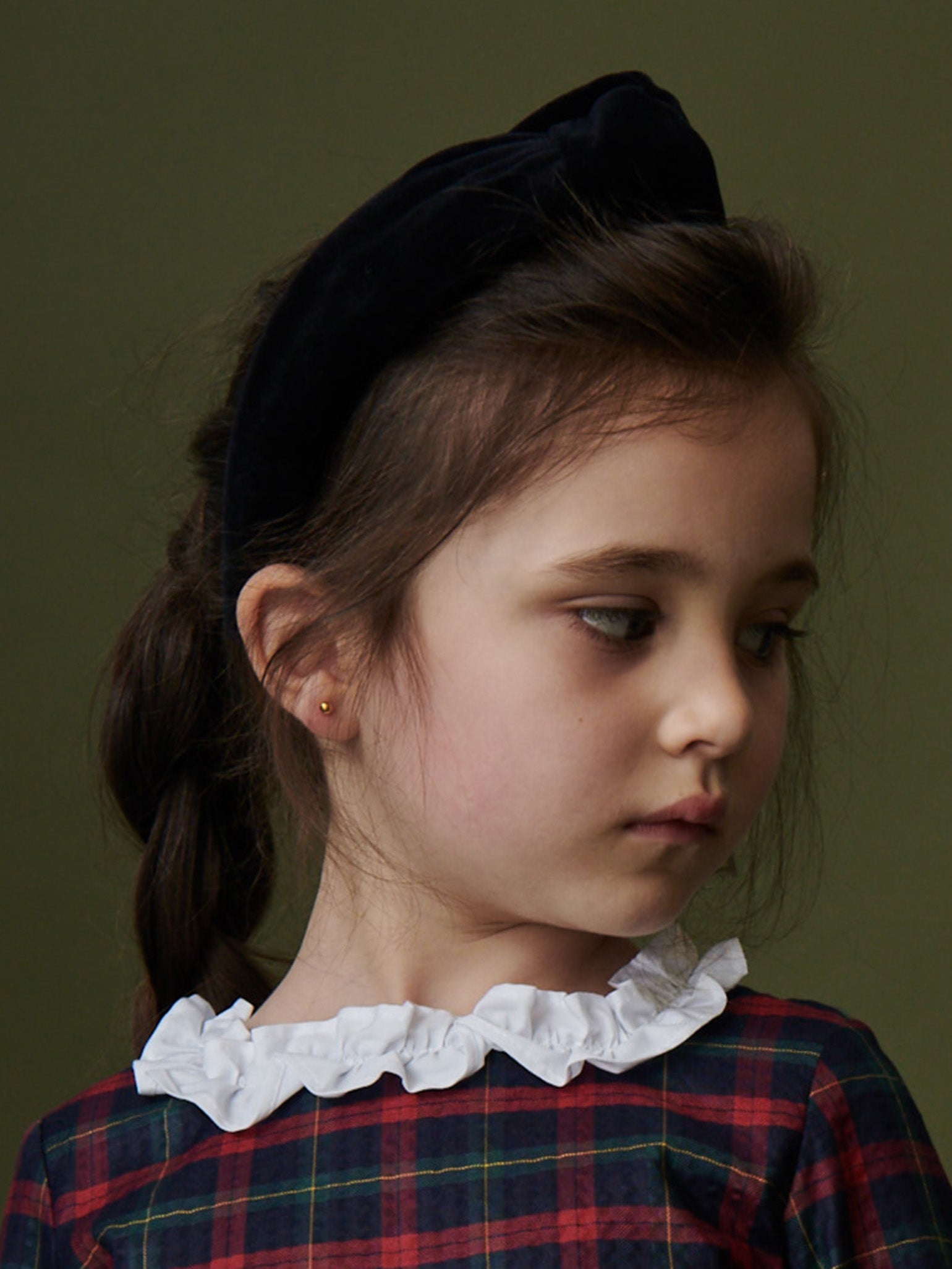 Black Velvet Top Knot Girl Hairband