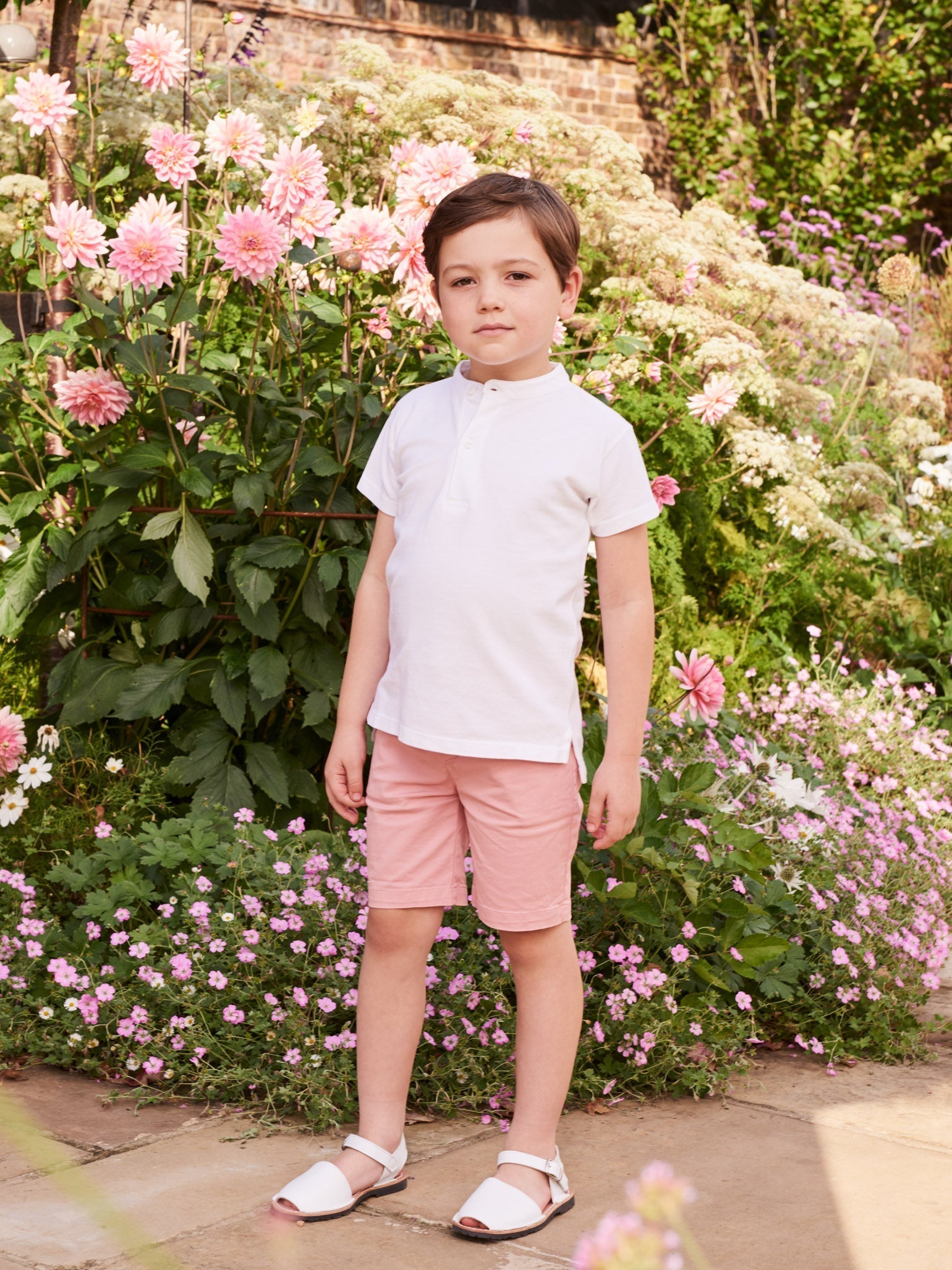 White Avarca Leather Kids Sandals