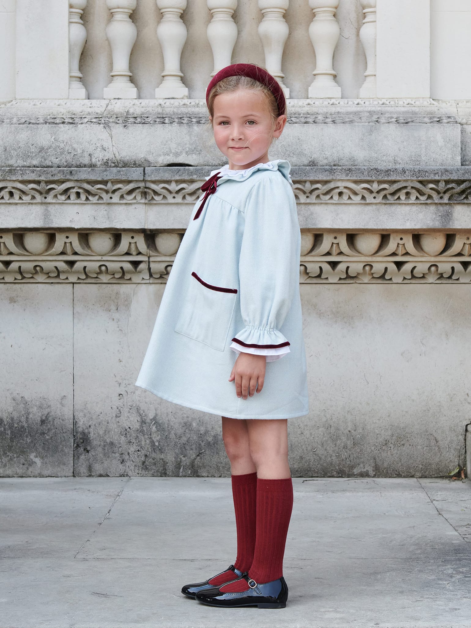 Blue Delia Girl Empire Dress