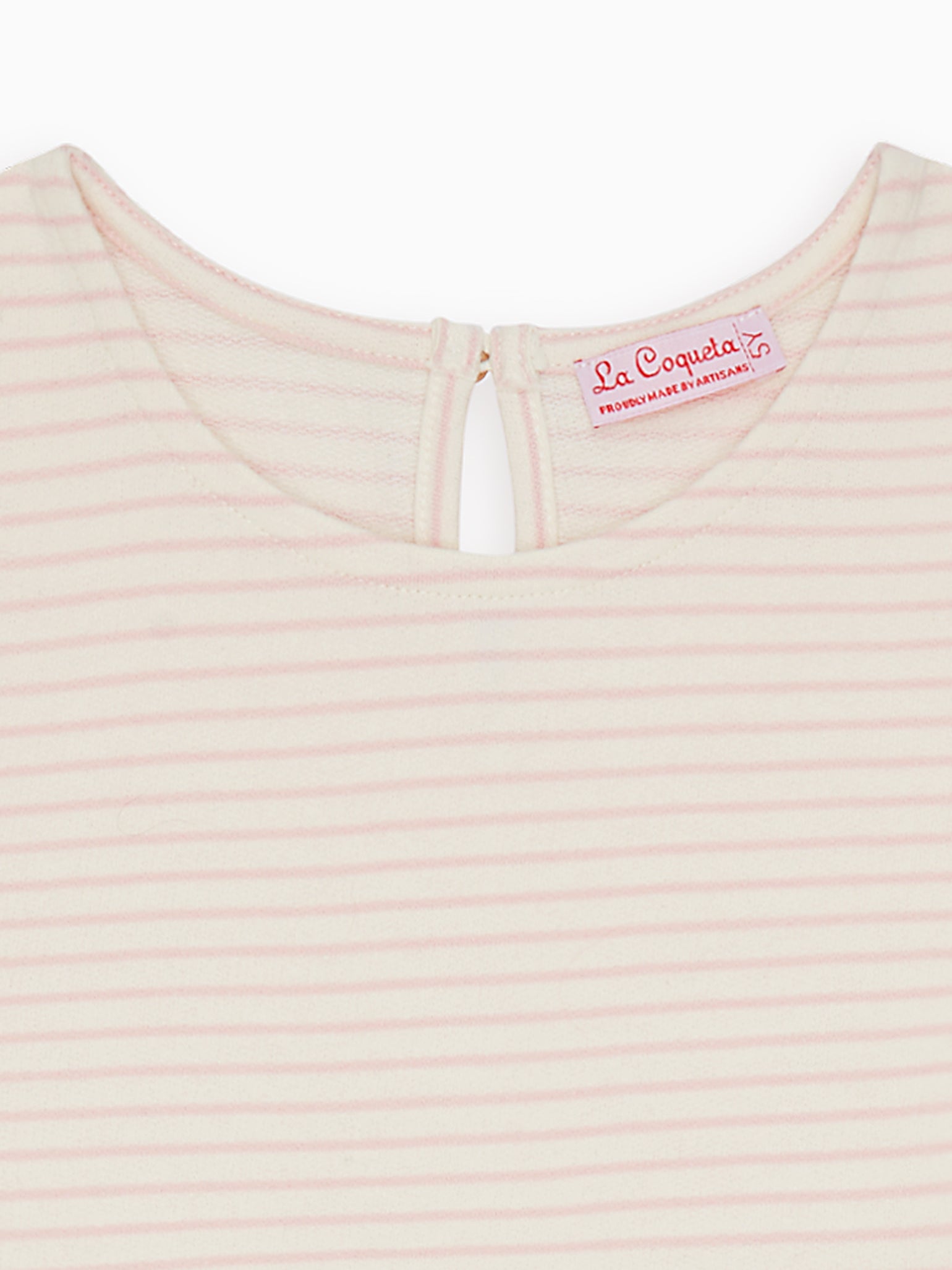 Dusty Pink Stripe Elea Girl Dress