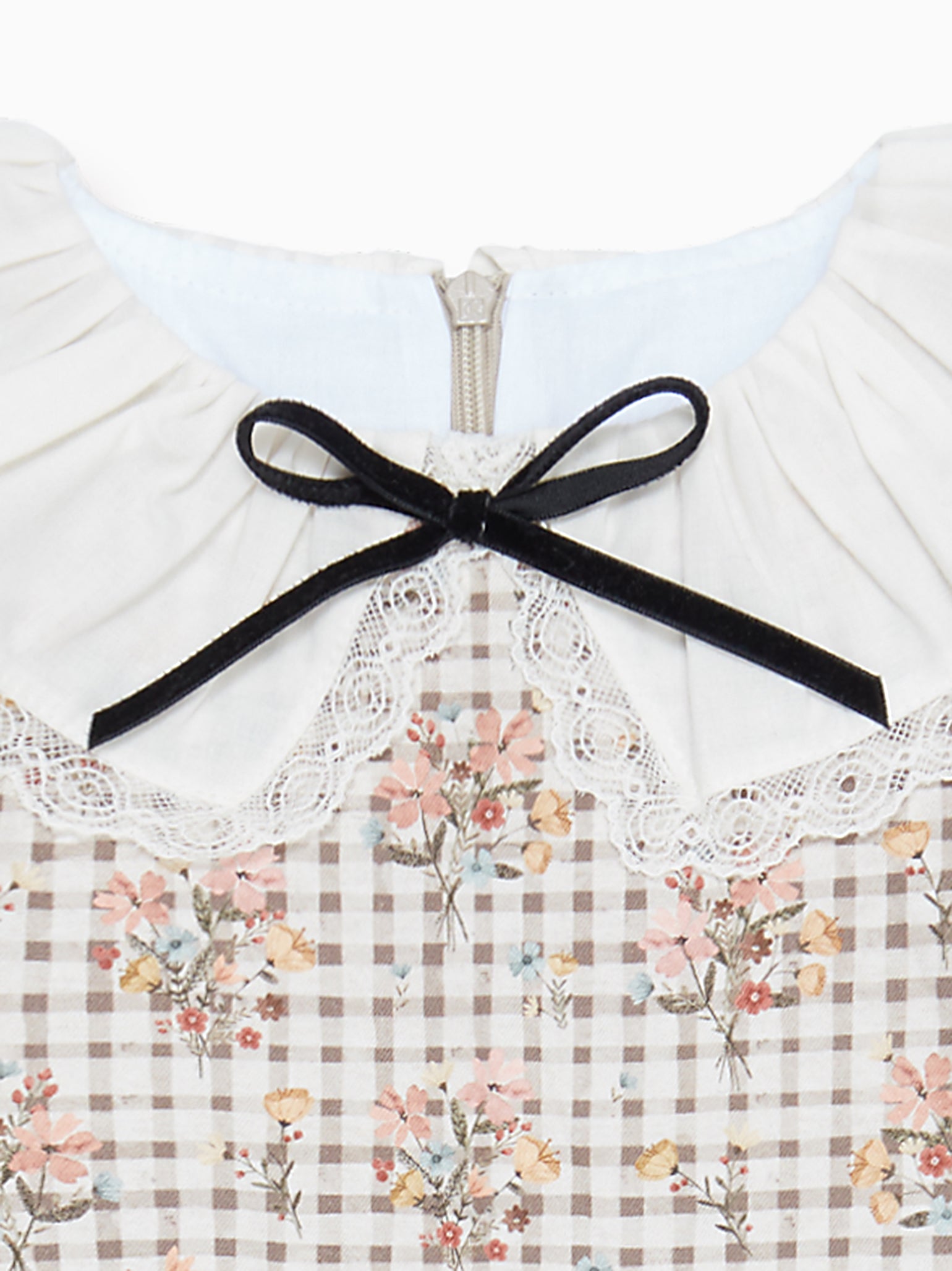 Charcoal Gingham Eliza Girl Dress