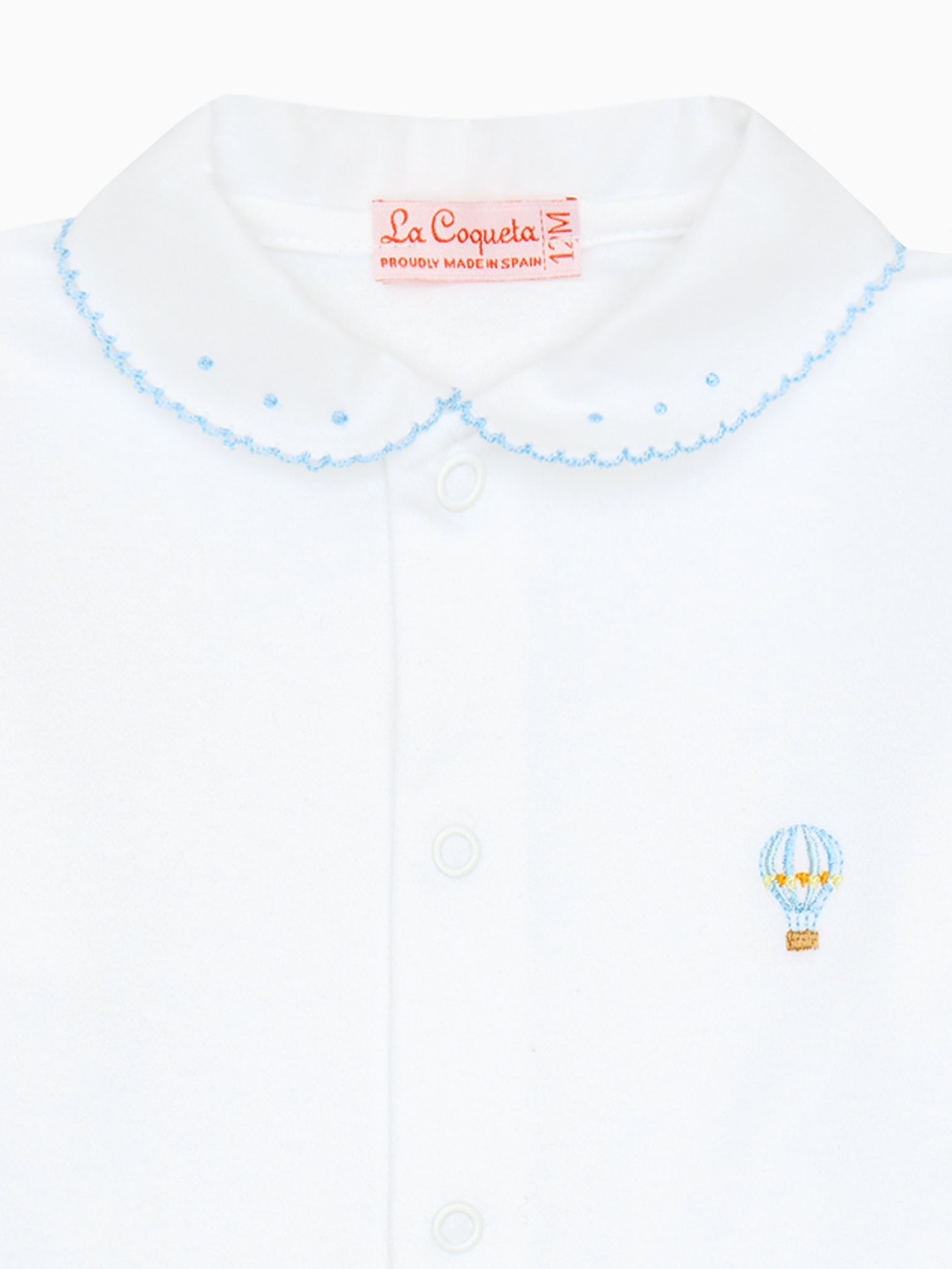White Globo Balloon Baby Sleepsuit