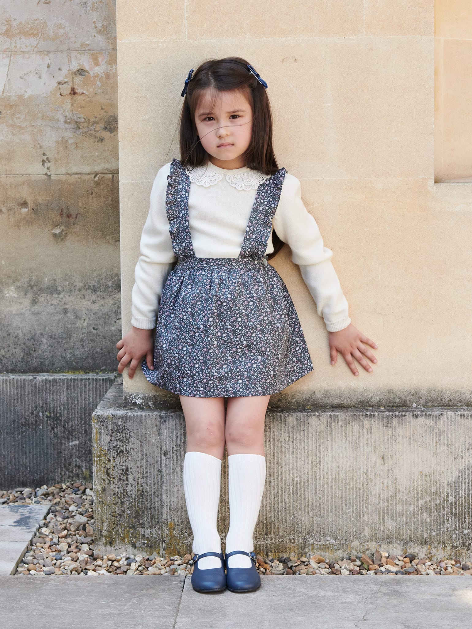 Green Floral Agata Girl Skirt