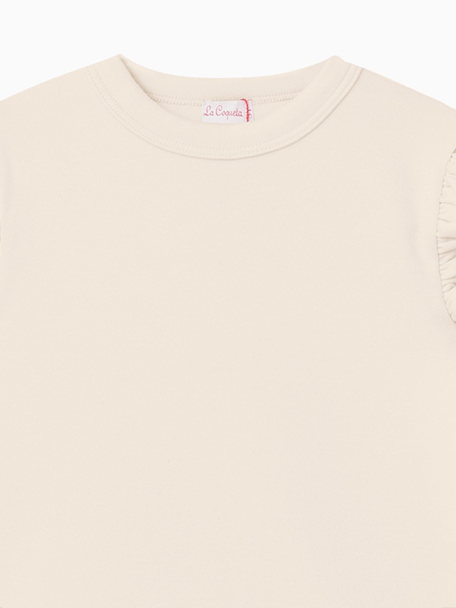 Ivory Maria Frill Sleeve Long Sleeve Girl Top