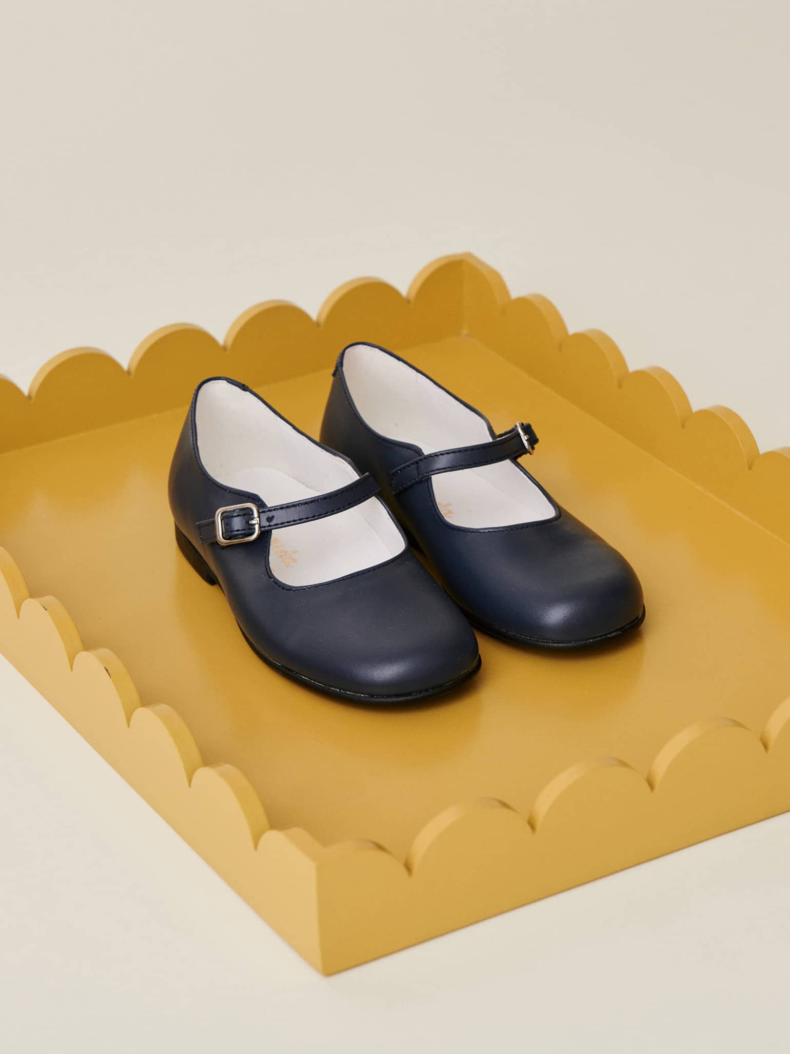 Black Leather Girl Mary Jane Shoes