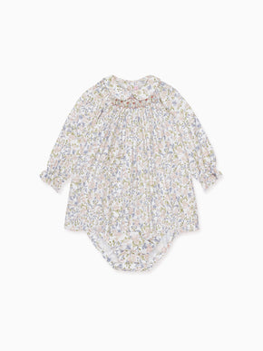 Pink Floral Palma Baby Girl Smock Set