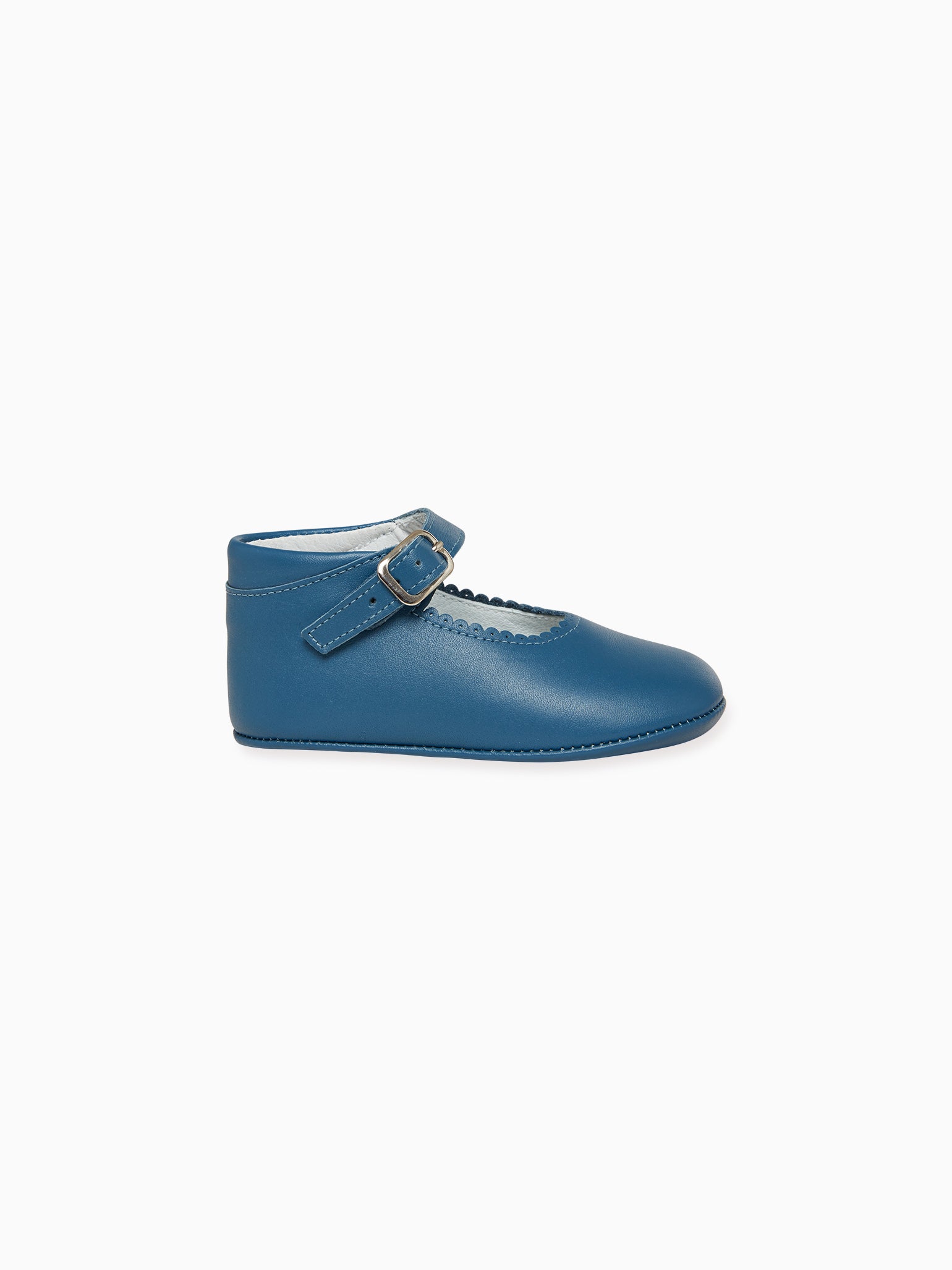 Cobalt Leather Baby Mary Jane Shoes