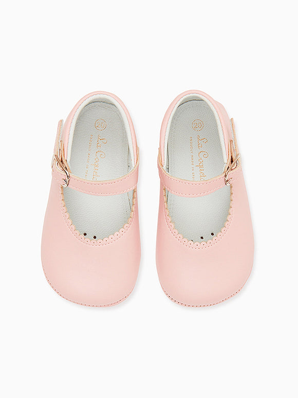 Light Pink Leather Baby Mary Jane Shoes