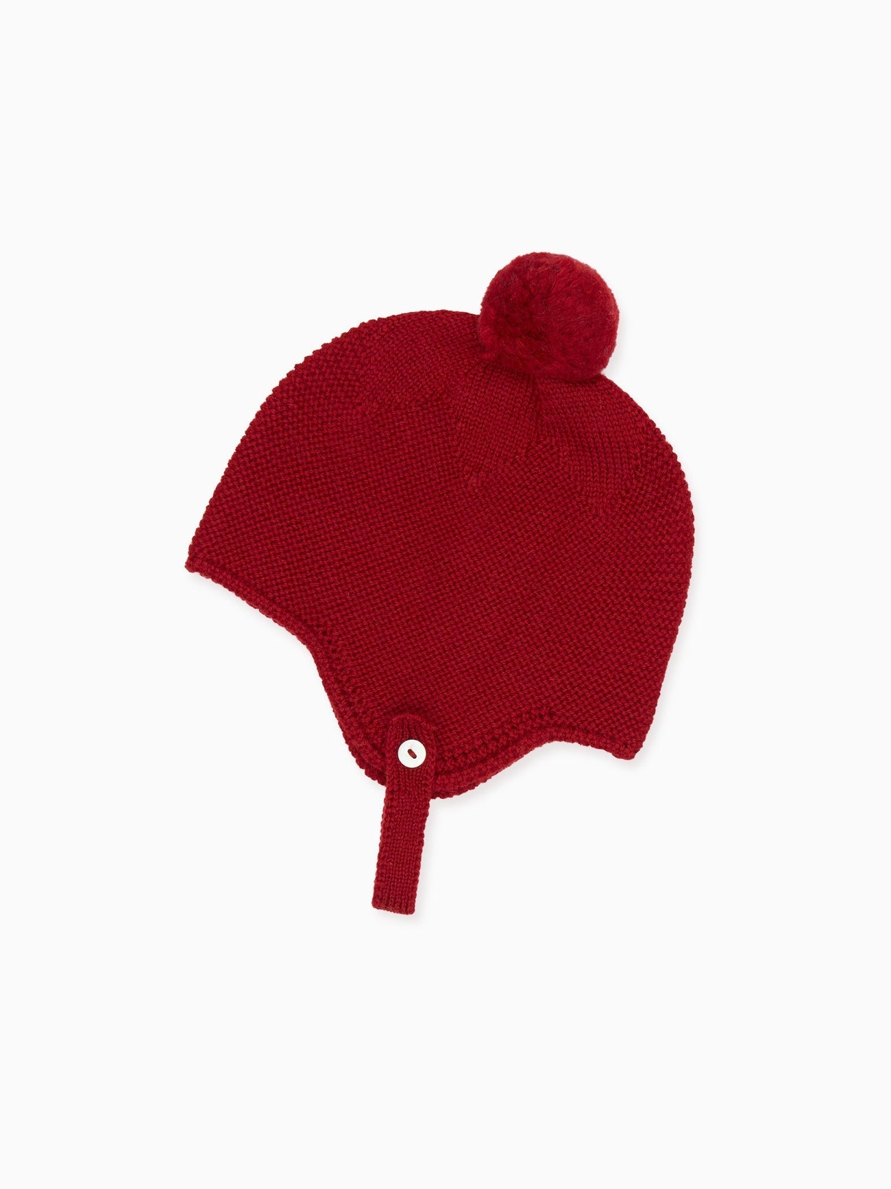 Burgundy Renta Merino Baby Bonnet