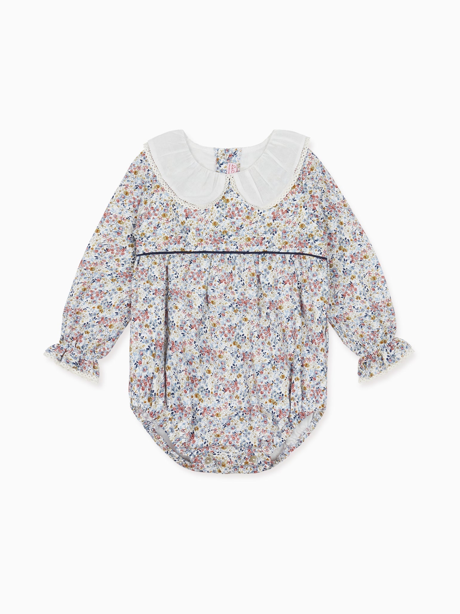 Blue Floral Sierra Baby Girl Romper