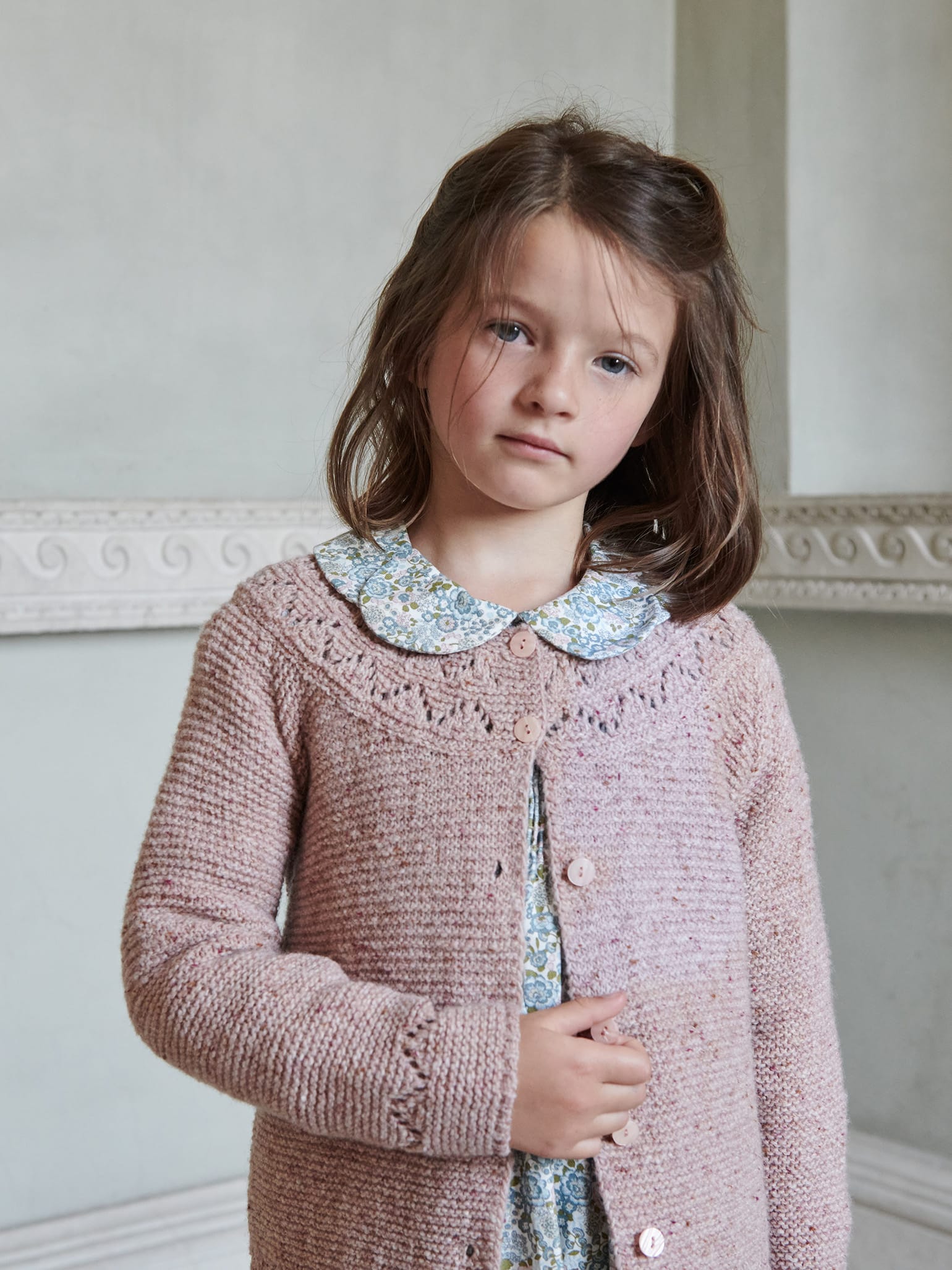 Blue Floral Valia Girl Smock Dress