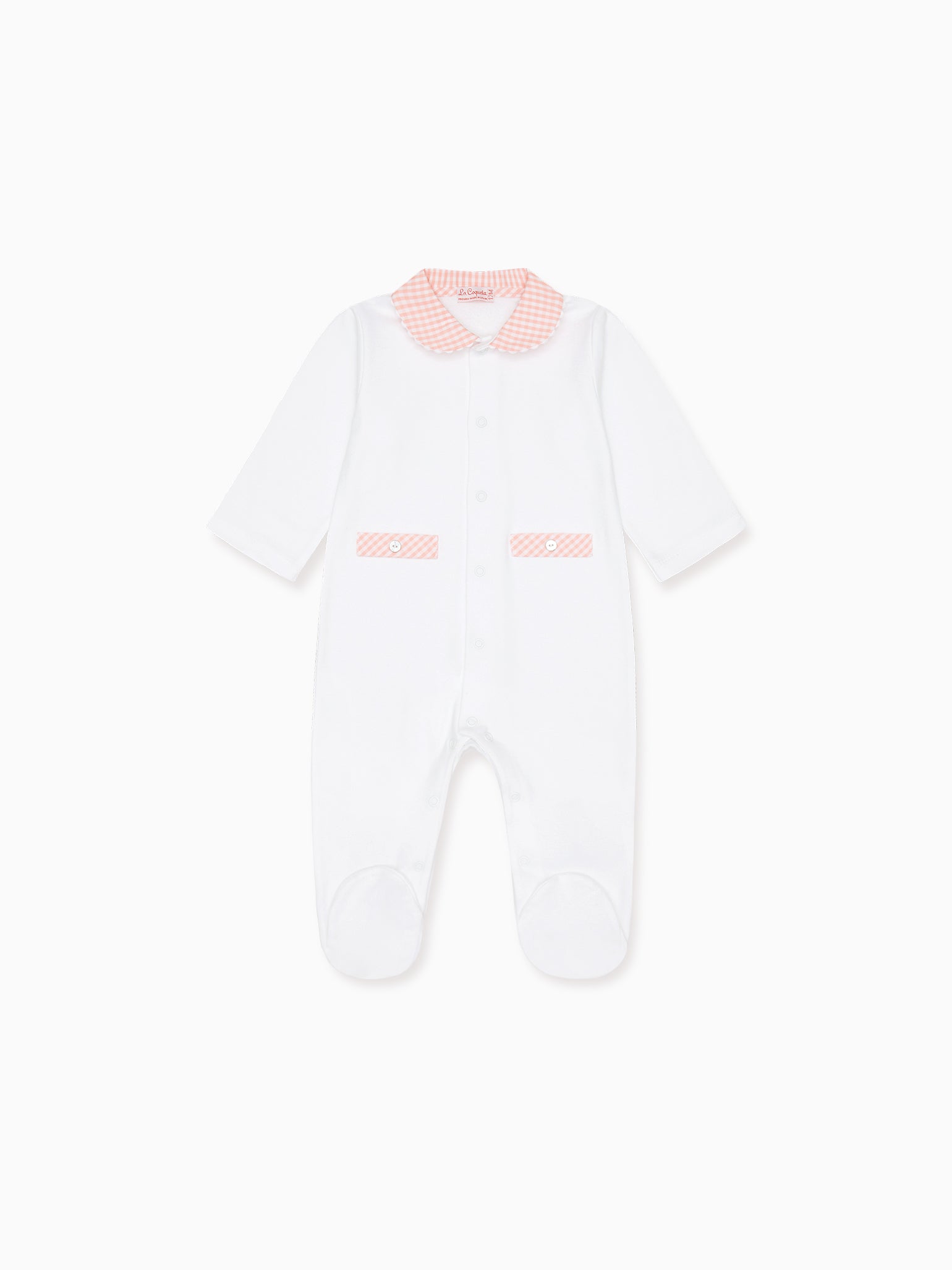 Pink Vichy Baby Girl Girl Sleepsuit