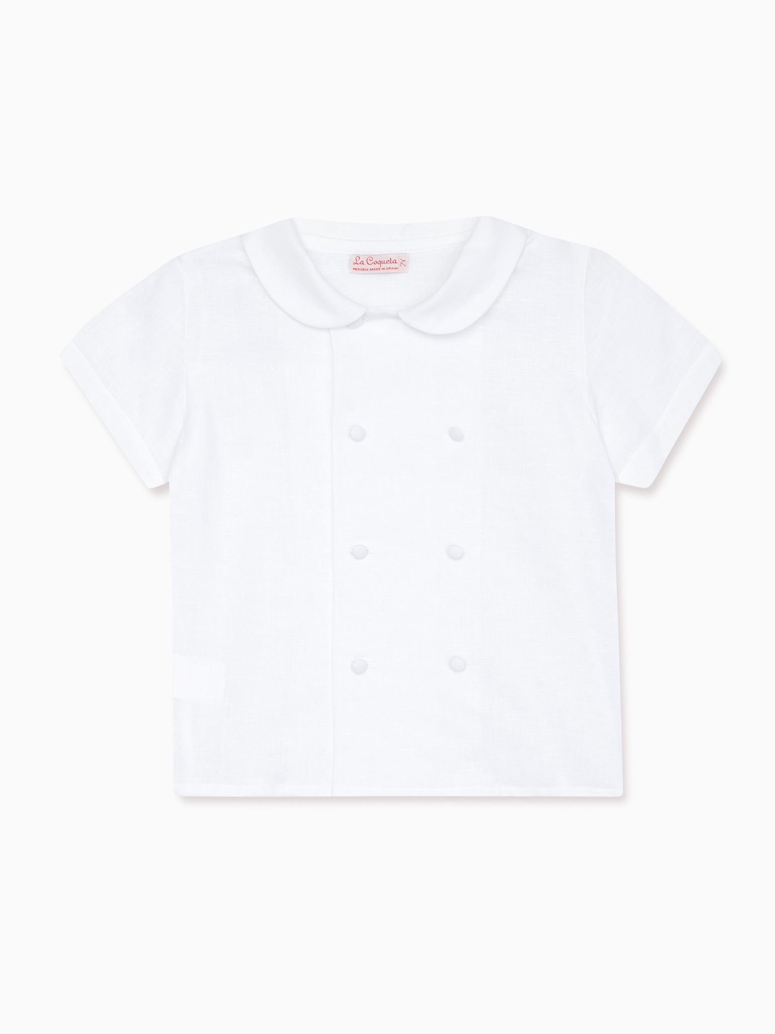 White Toni Ceremony Short Sleeve Boy Shirt