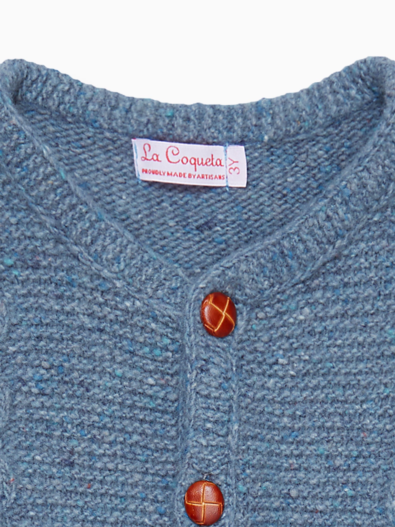 Dusty Blue Zas Merino Baby Cardigan