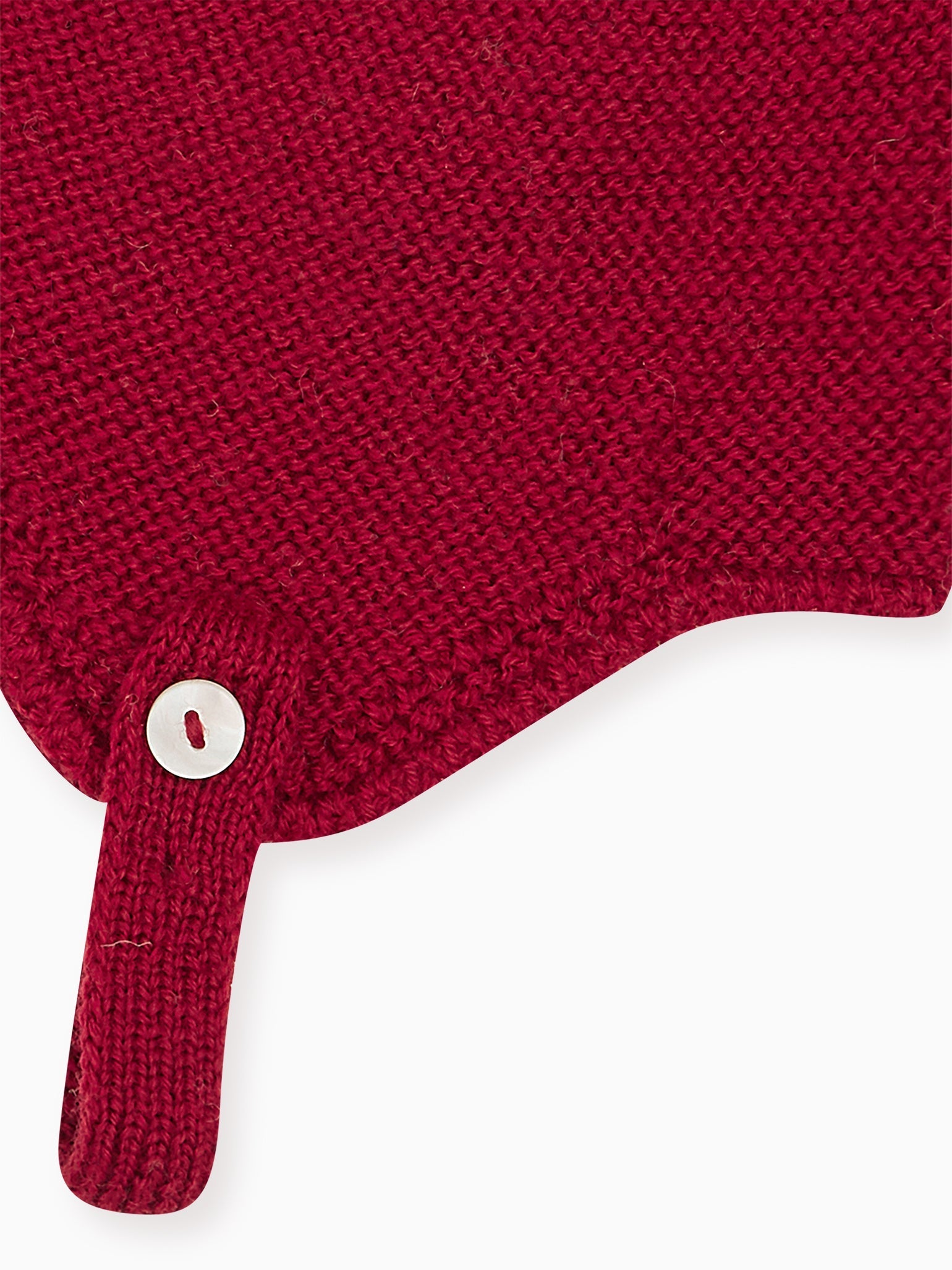 Burgundy Renta Merino Baby Bonnet