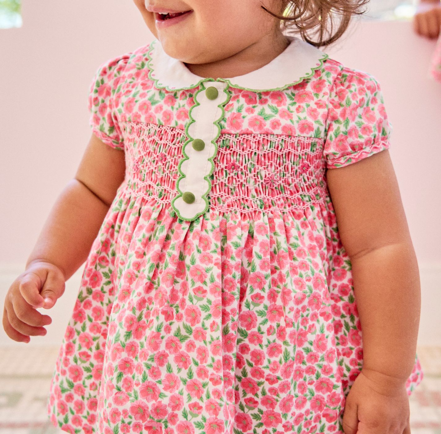 tank dress cotton Recycled Cotton Checkered Baby Tank Dress, 03-06M / Natural/Checkered main image 1
