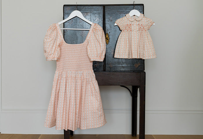 Hill House Home X La Coqueta Pink Floral Stripe Ribbon Charlotte