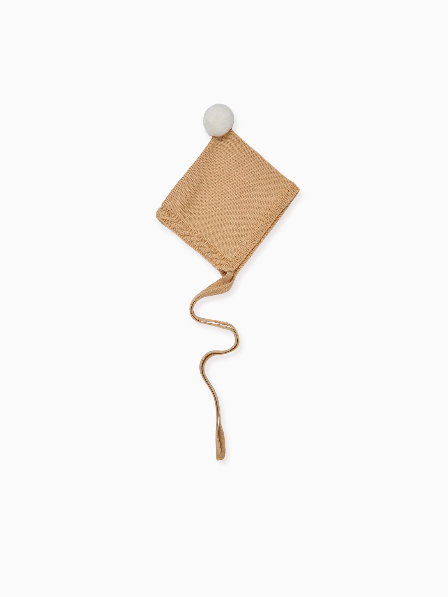 Camel Alma Merino Baby Knitted Bonnet