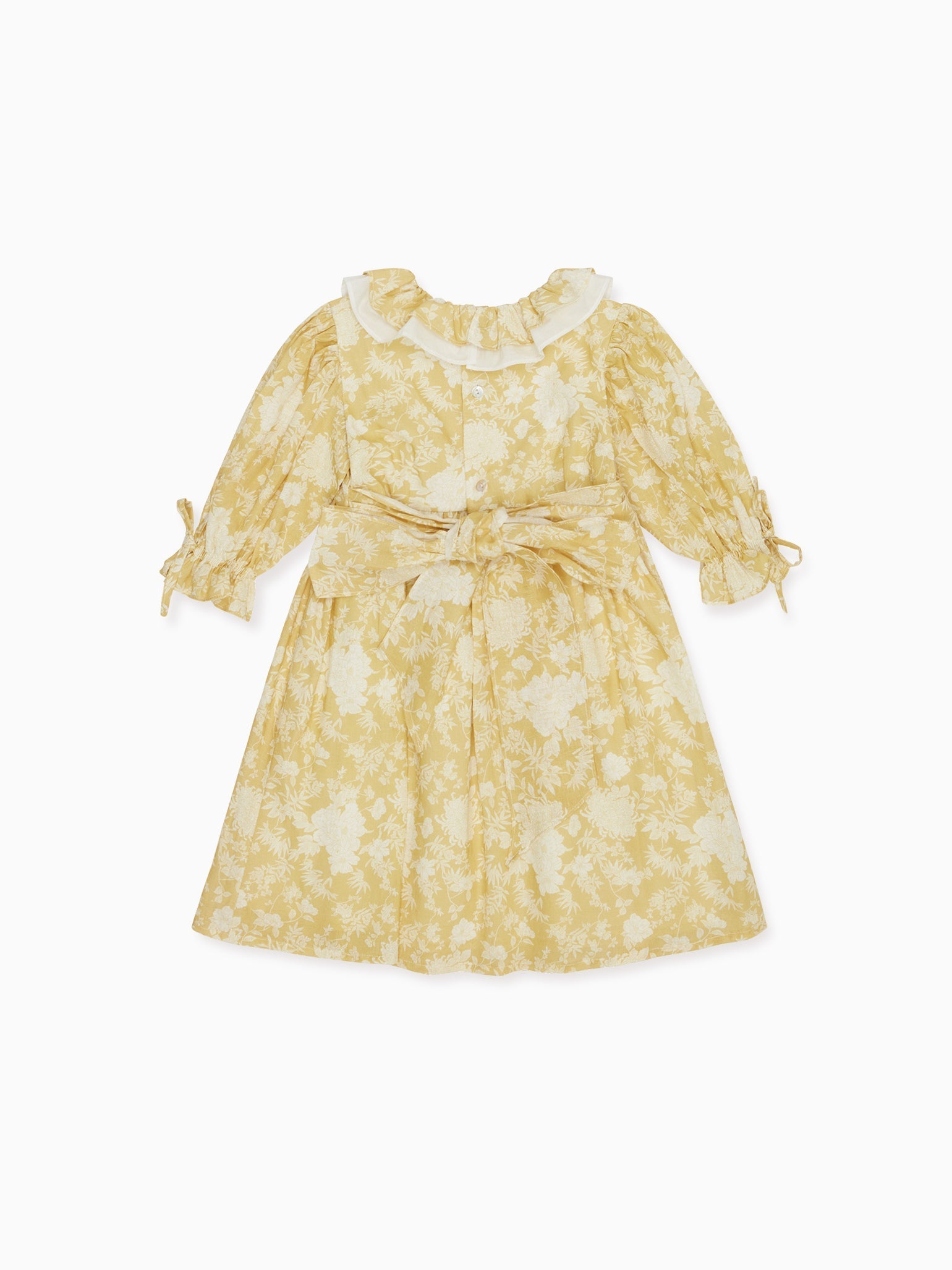 Yellow Floral Abigail Girl Fit And Flare Dress