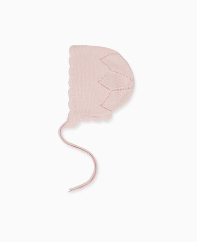 Pink Abril Cashmere Baby Girl Bonnet