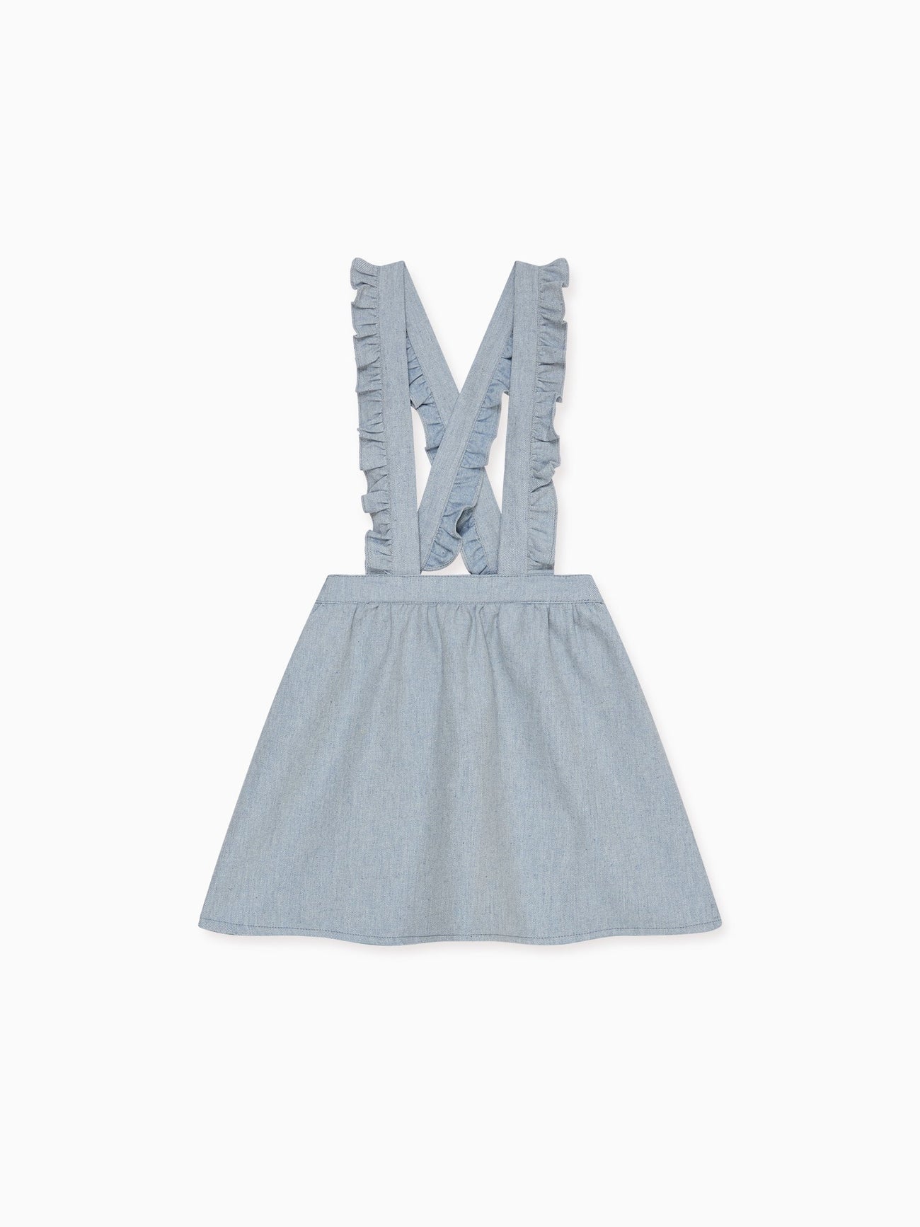 Dusty Blue Agata Girl Pinafore Skirt