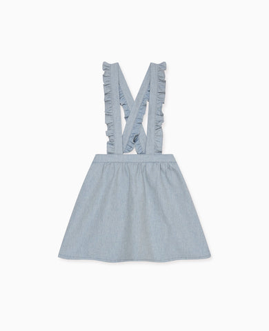 Dusty Blue Agata Girl Pinafore Skirt