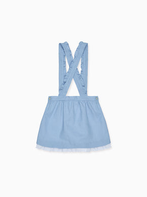 Light Blue Agata Girl Pinafore Skirt