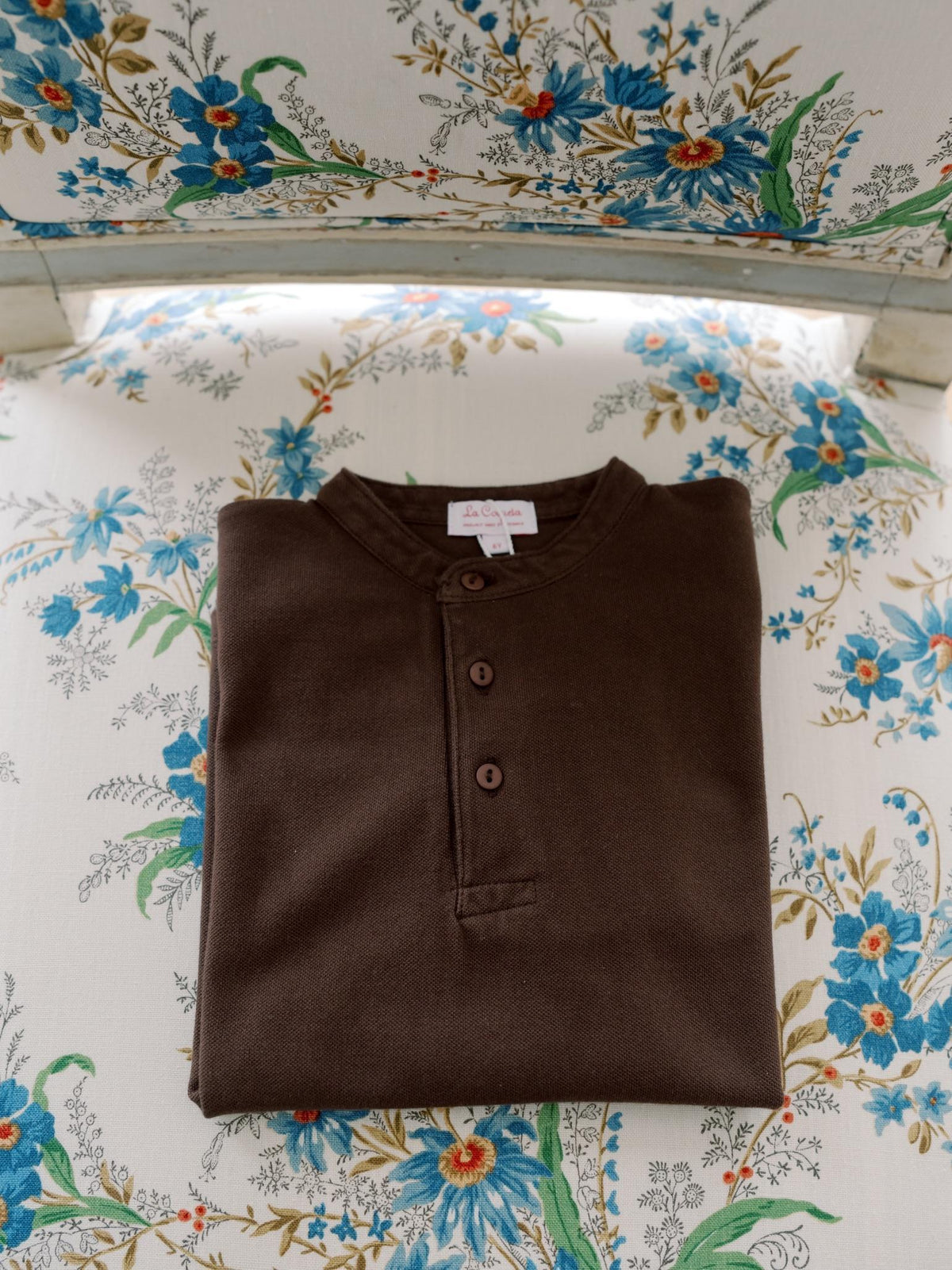 Chocolate Alcomo Long Sleeve Boy Polo Shirt