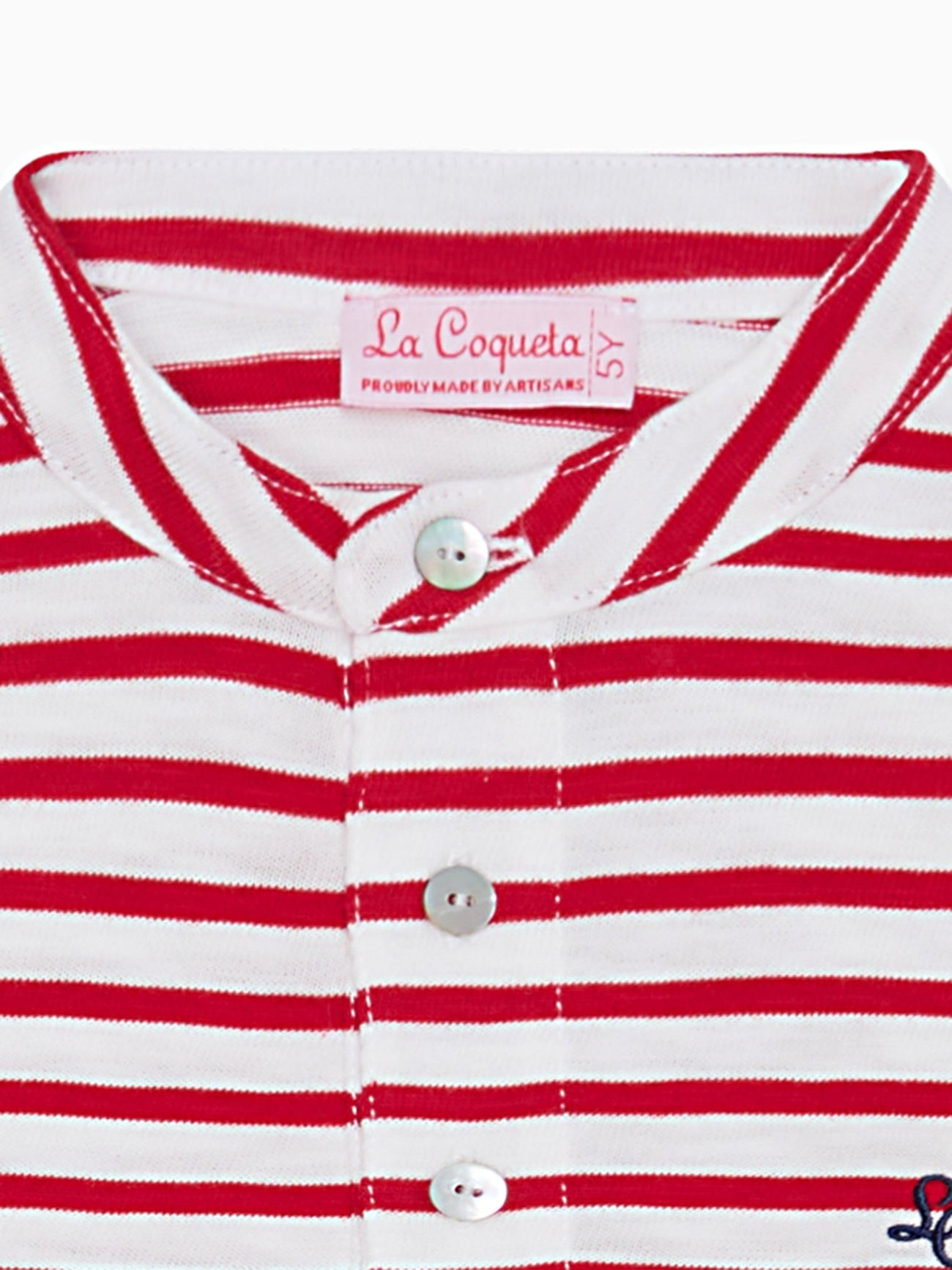 Red Stripe Alcon Boy Polo Shirt