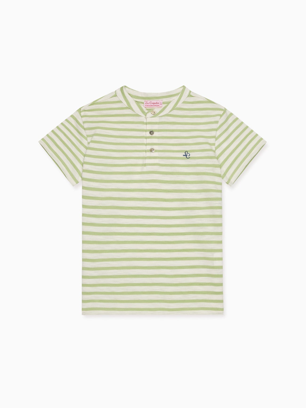 Sage Stripe Alcon Boy Polo Shirt