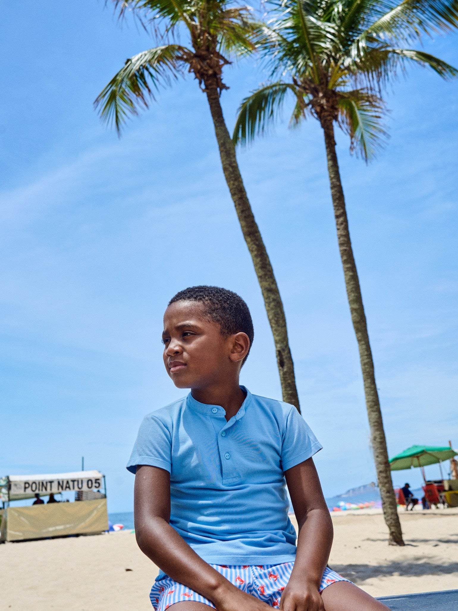 Dusty Blue Alcon Boy Polo Shirt