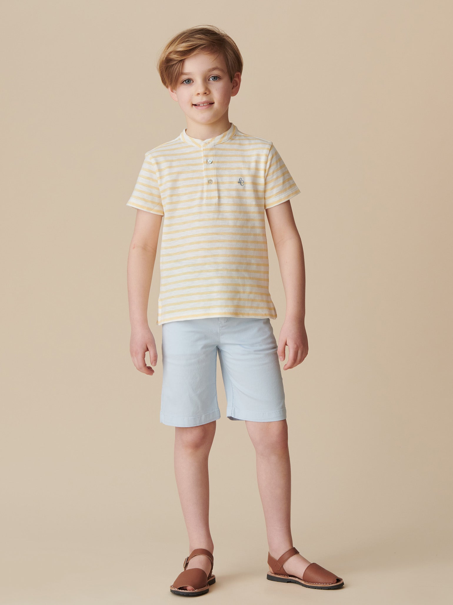 Light Blue Bocusi Boy Chino Shorts