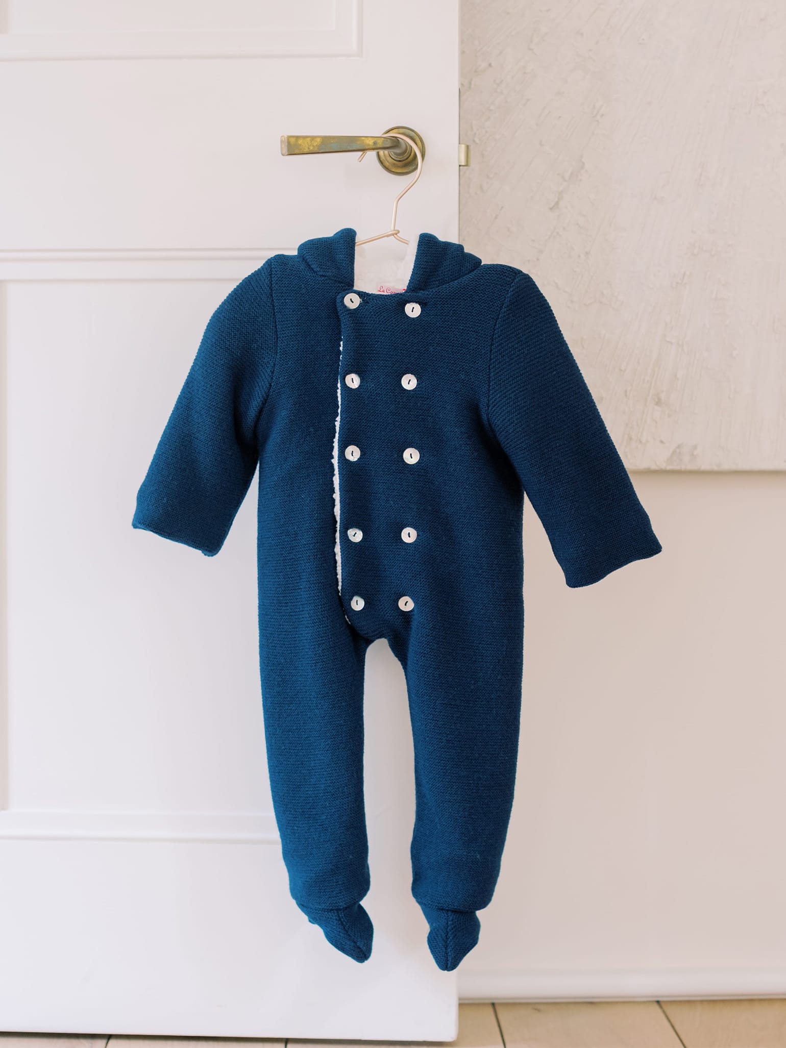 Navy Alejo Merino Baby Snowsuit