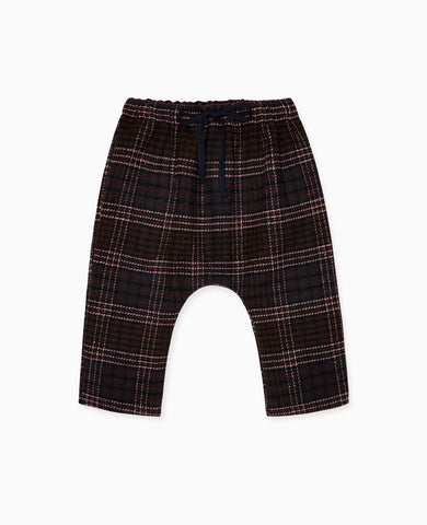 Beige Check Alex Baby Trousers