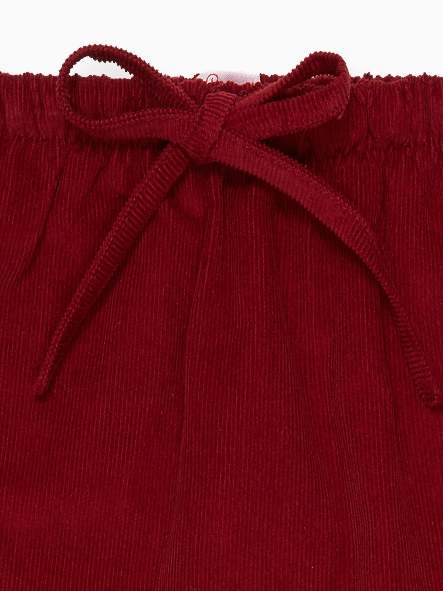 Burgundy Alex Corduroy Baby Trousers