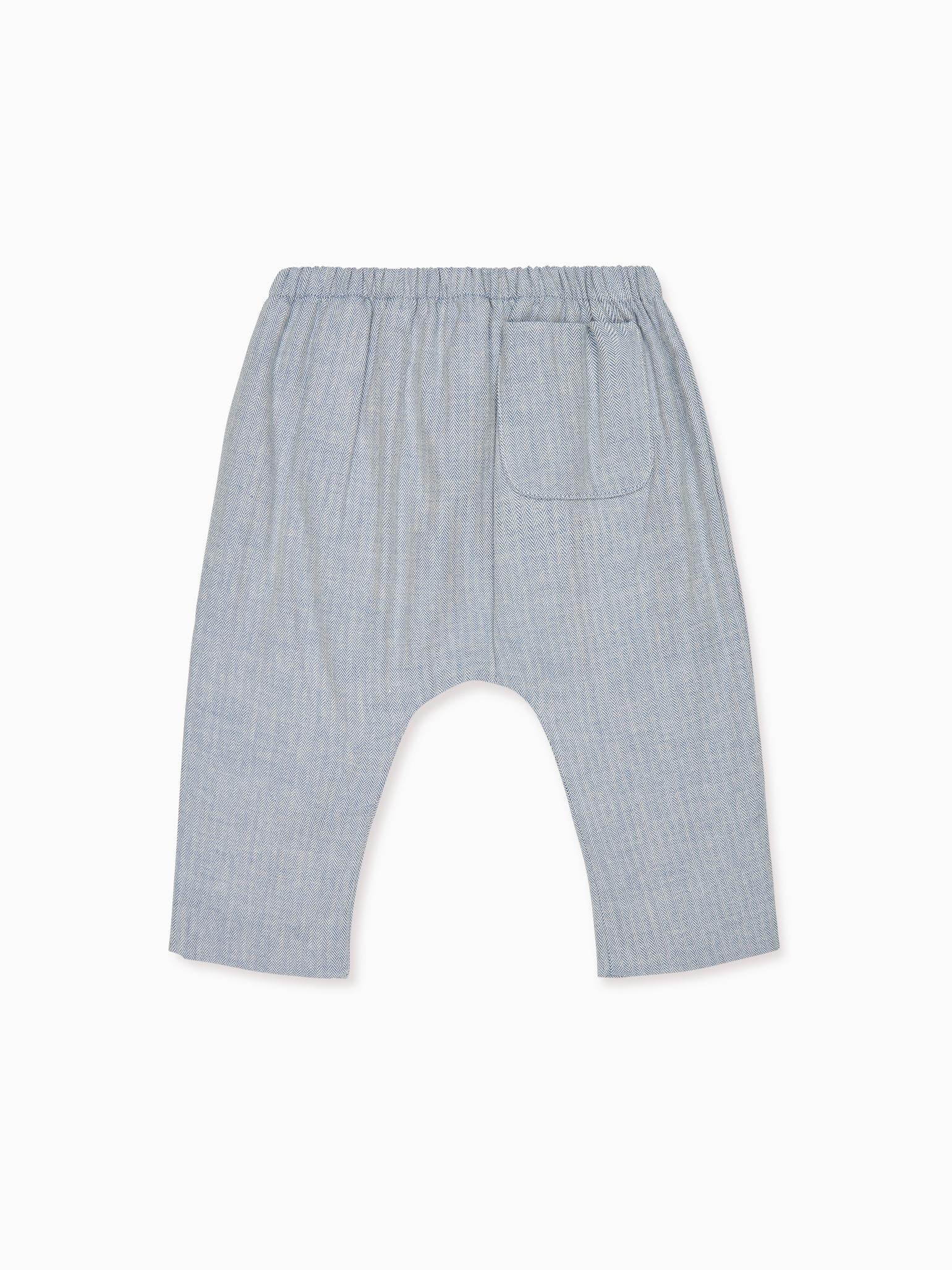 Dusty Blue Alex Baby Trousers